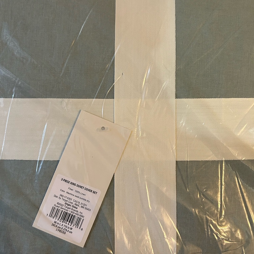Casaluna Sage King Size 3 Piece Duvet Set